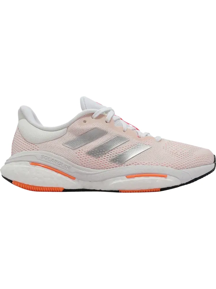 Кроссовки Adidas Wmns SolarGlide 5 'White Silver Metallic' — изображение 1 из 1, розовый