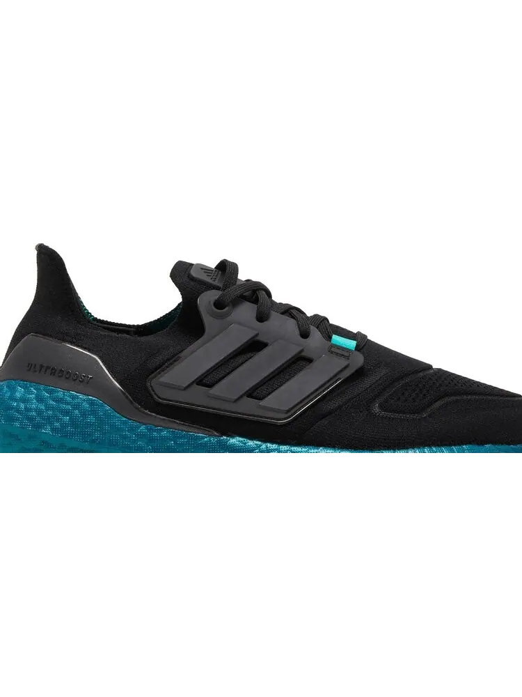 Кроссовки Adidas UltraBoost 22 'Black Mint Rush' — изображение 2 из 8, черный