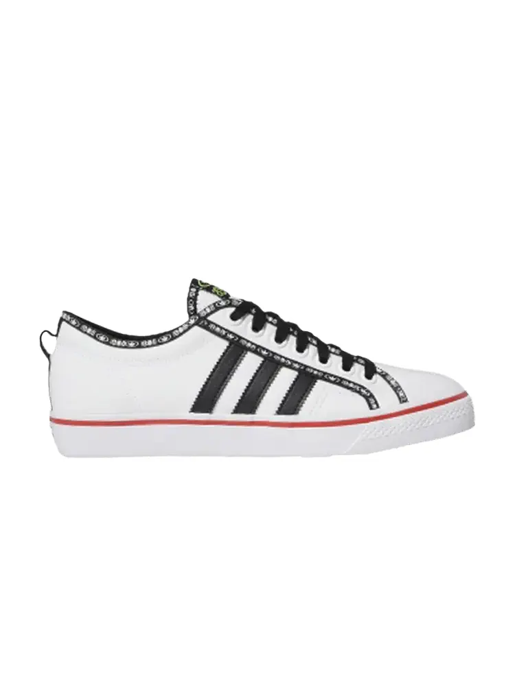 Кроссовки adidas Nizza 'White Vivid Red' — изображение 1 из 1, белый/черный/красный