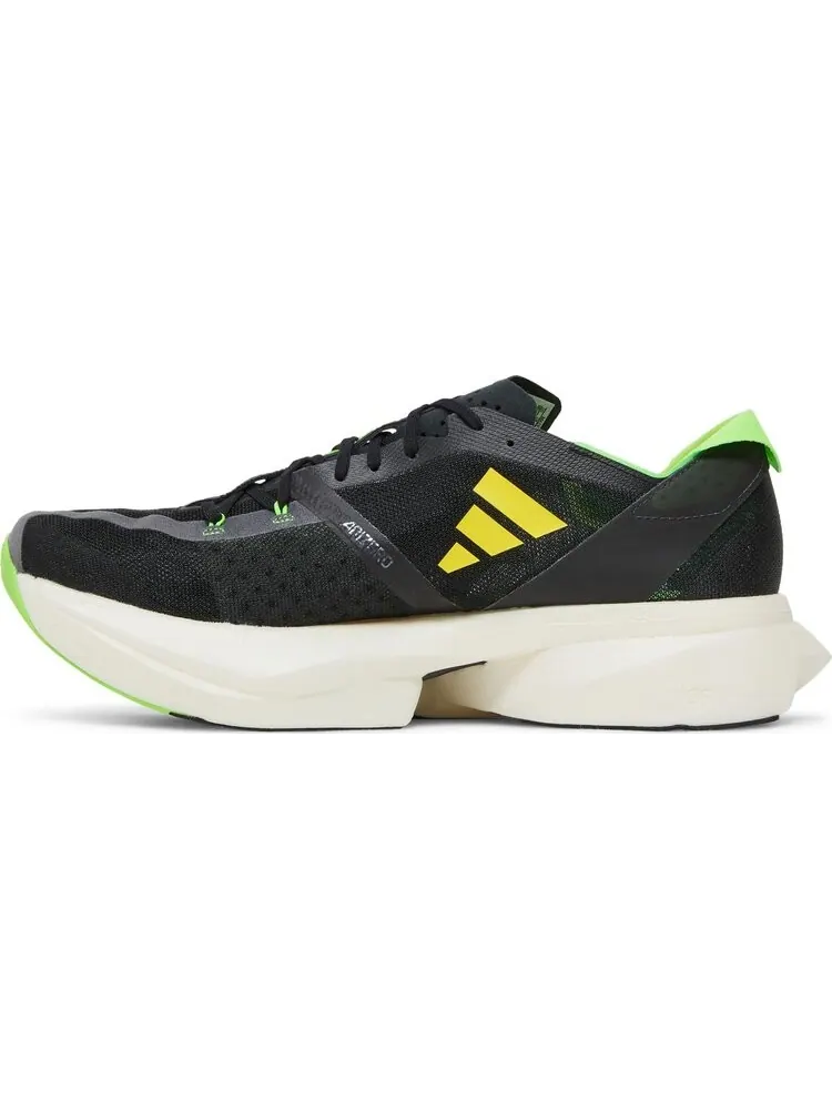 Кроссовки Adidas Adizero Adios Pro 3 'Core Black Solar Green' — изображение 3 из 8, черный