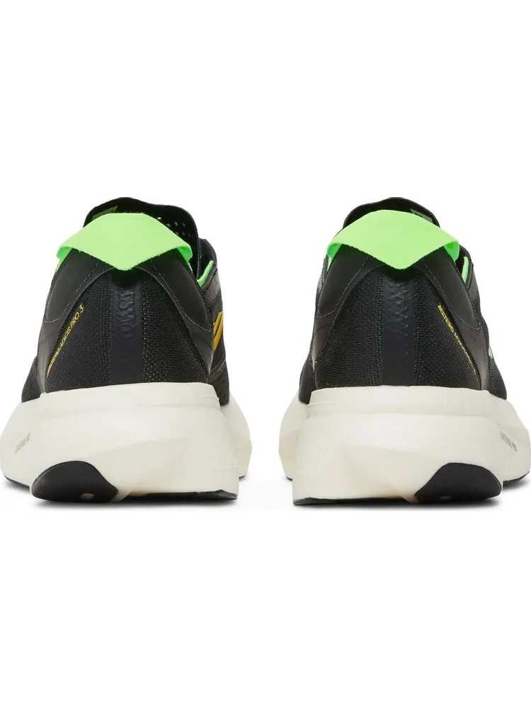 Кроссовки Adidas Adizero Adios Pro 3 'Core Black Solar Green' — изображение 6 из 8, черный