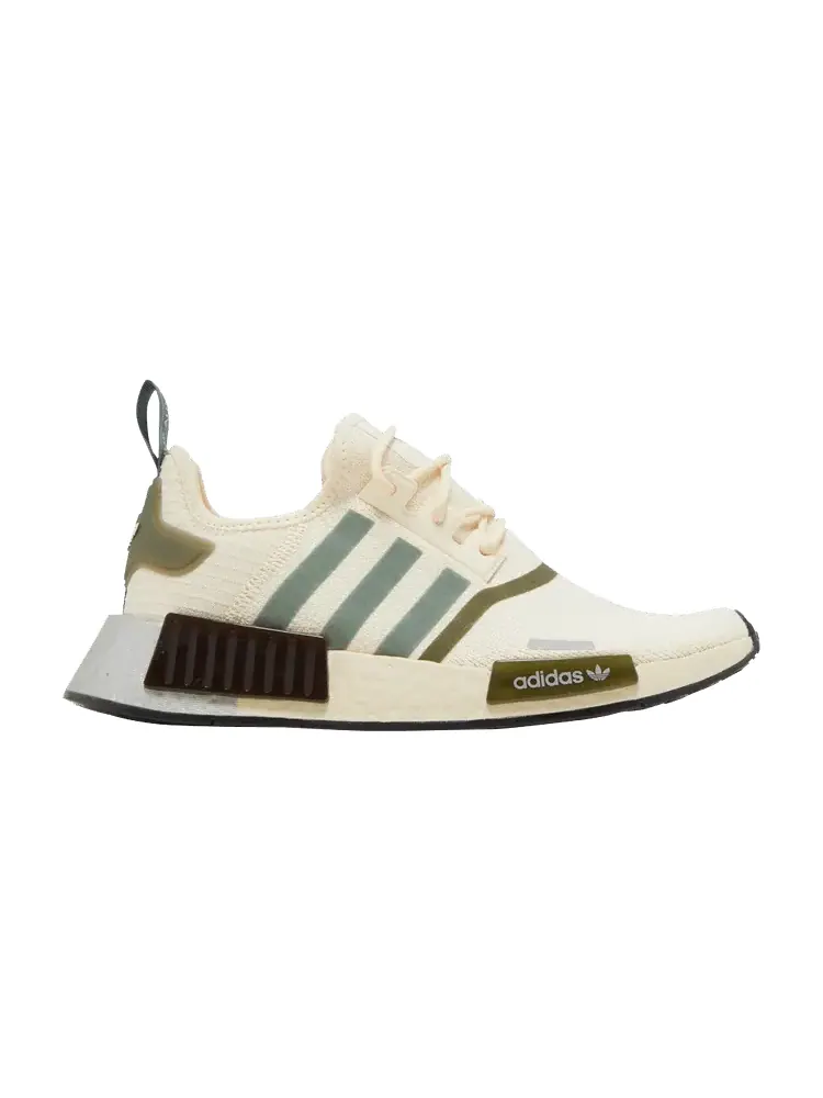 Кроссовки adidas Wmns NMD_R1 'White Focus Olive' — изображение 1 из 9, белый/оливковый