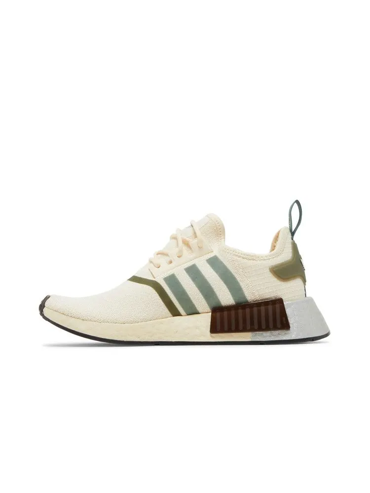 Кроссовки adidas Wmns NMD_R1 'White Focus Olive' — изображение 4 из 9, белый/оливковый