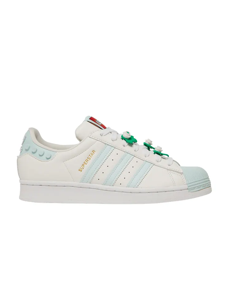 Кроссовки adidas LEGO x Wmns Superstar 'Clear White Ice Mint' — изображение 1 из 9, прозрачный белый//белый