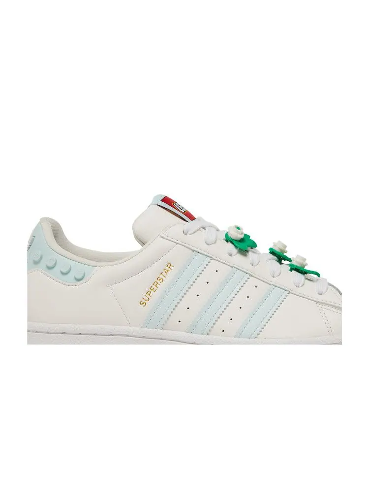 Кроссовки adidas LEGO x Wmns Superstar 'Clear White Ice Mint' — изображение 3 из 9, прозрачный белый//белый
