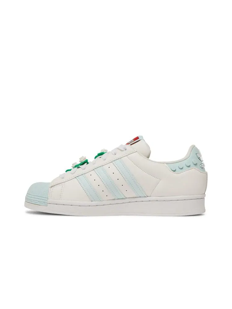 Кроссовки adidas LEGO x Wmns Superstar 'Clear White Ice Mint' — изображение 4 из 9, прозрачный белый//белый