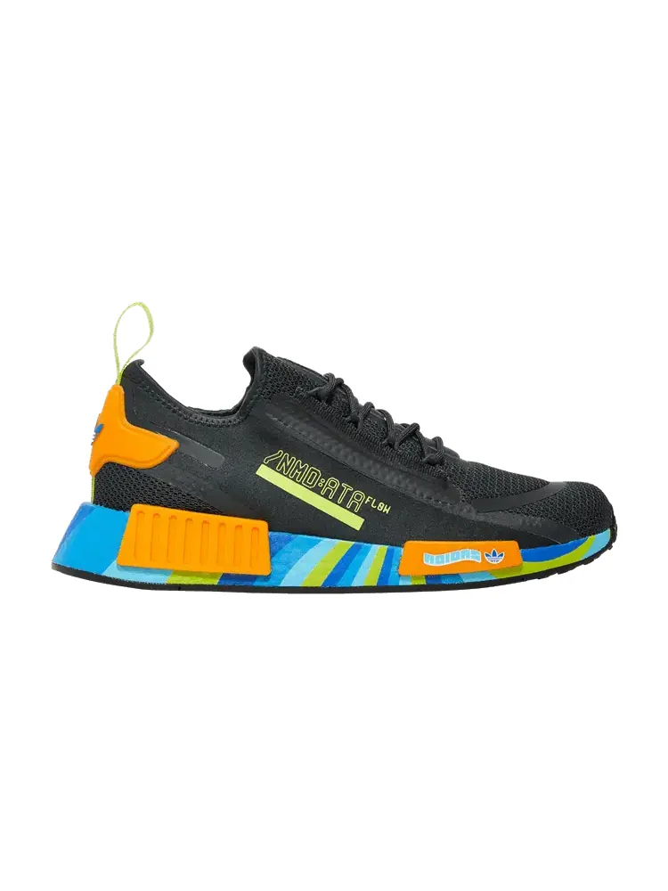 Кроссовки adidas NMD_R1 Spectoo 'Black Multi' — изображение 1 из 9, черный/оранжевый/синий