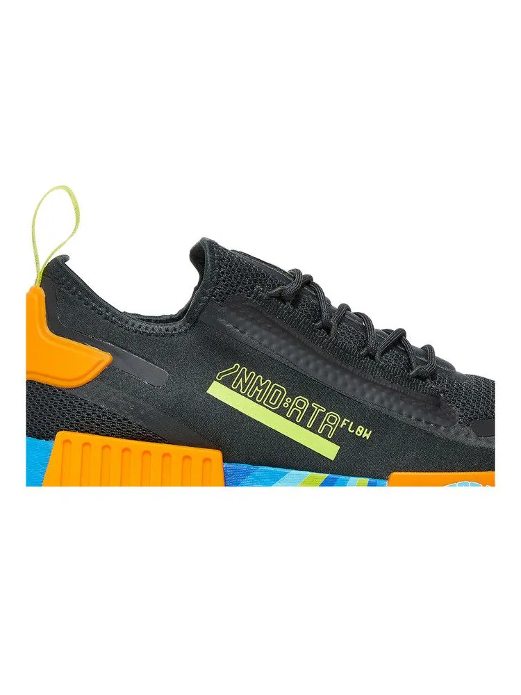 Кроссовки adidas NMD_R1 Spectoo 'Black Multi' — изображение 3 из 9, черный/оранжевый/синий