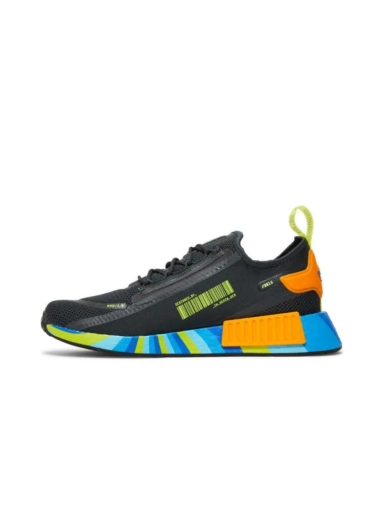 Кроссовки adidas NMD_R1 Spectoo 'Black Multi' — изображение 4 из 9, черный/оранжевый/синий