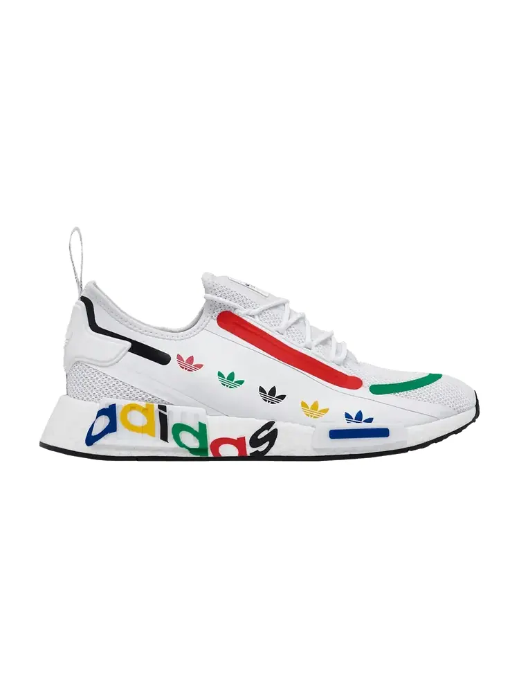 Кроссовки adidas NMD_R1 Spectoo 'Multi-Color Trefoil' — изображение 1 из 1, белый/черный