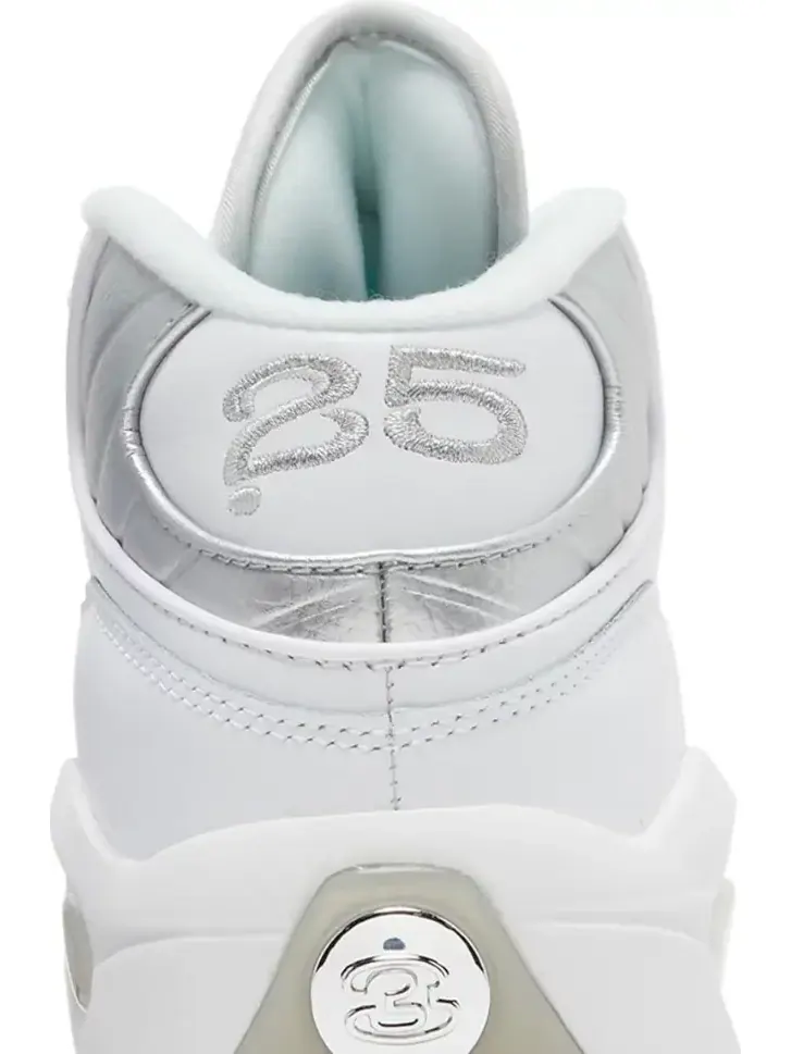 Кроссовки question mid '25th anniversary' Reebok — изображение 7 из 8, белый