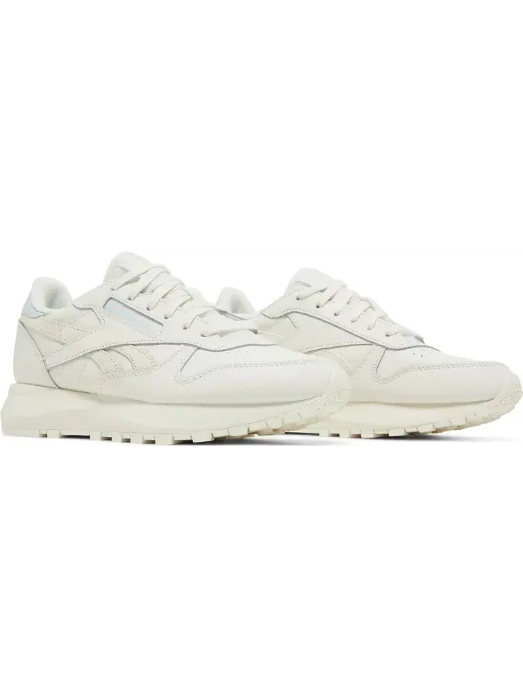 Кроссовки wmns classic leather sp 'chalk glass blue' Reebok, пломбир — изображение 8 из 8, бежевый