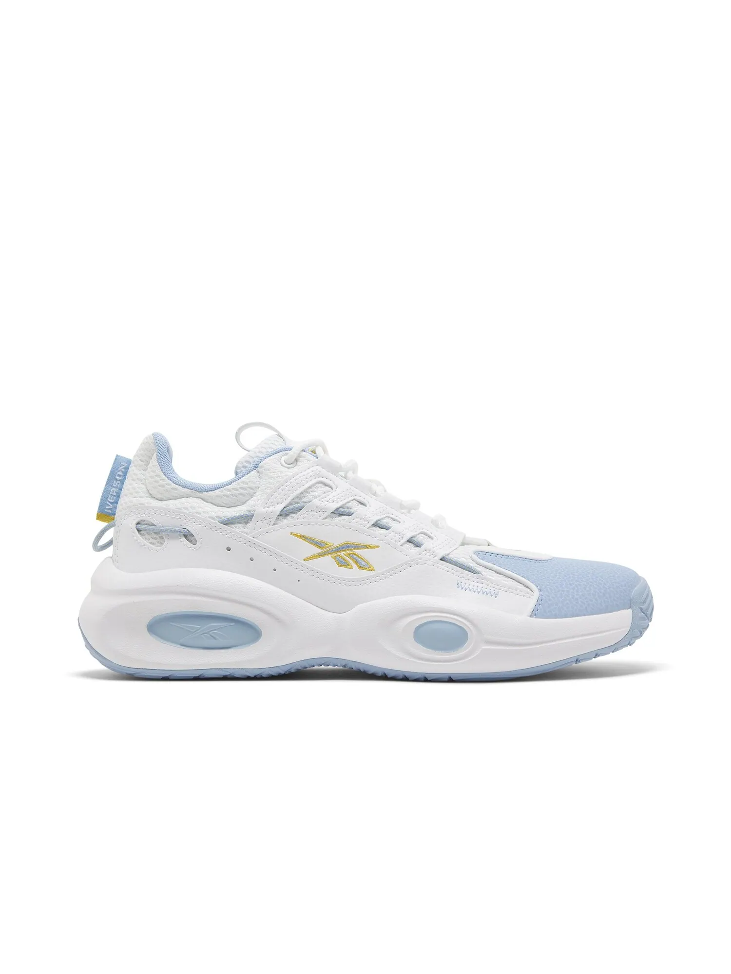 Кроссовки Solution Mid Reebok — изображение 1 из 8, белый/синий/желтый