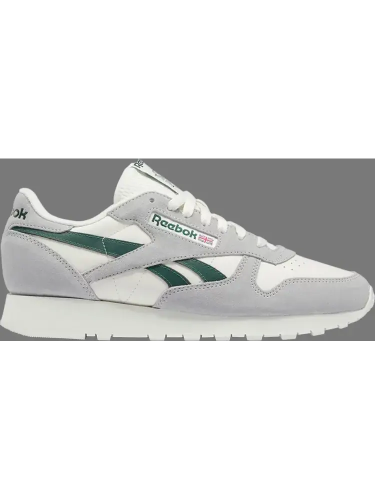 Кроссовки classic leather 'pure grey dark green' Reebok — изображение 1 из 1, серый