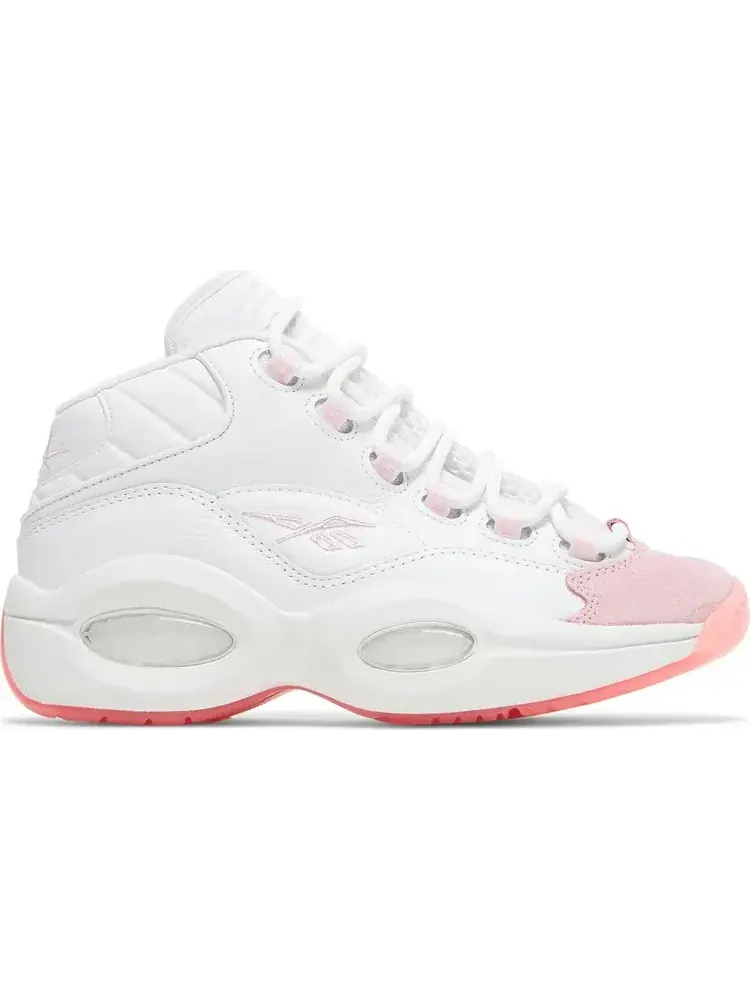 Кроссовки question mid big kid 'pink toe' Reebok — изображение 1 из 8, белый
