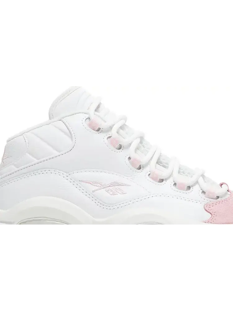 Кроссовки question mid big kid 'pink toe' Reebok — изображение 2 из 8, белый