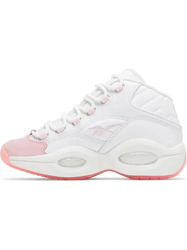 Кроссовки question mid big kid 'pink toe' Reebok — изображение 3 из 8, белый