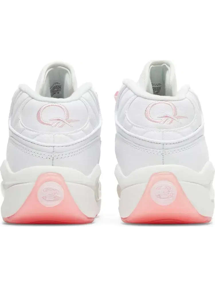 Кроссовки question mid big kid 'pink toe' Reebok — изображение 6 из 8, белый