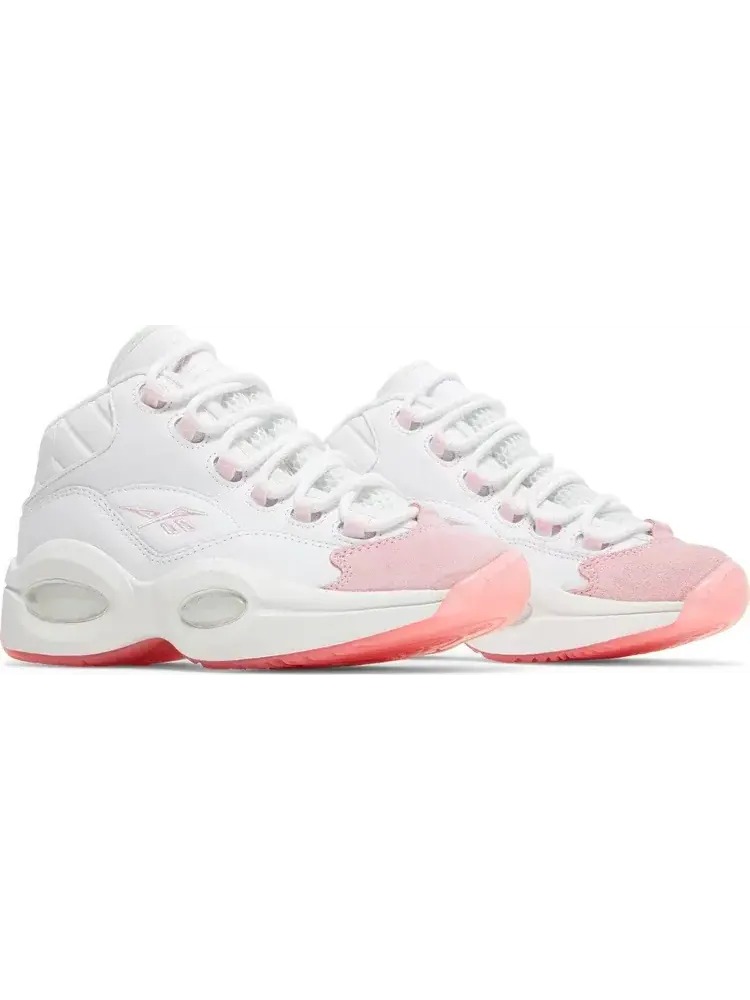 Кроссовки question mid big kid 'pink toe' Reebok — изображение 8 из 8, белый