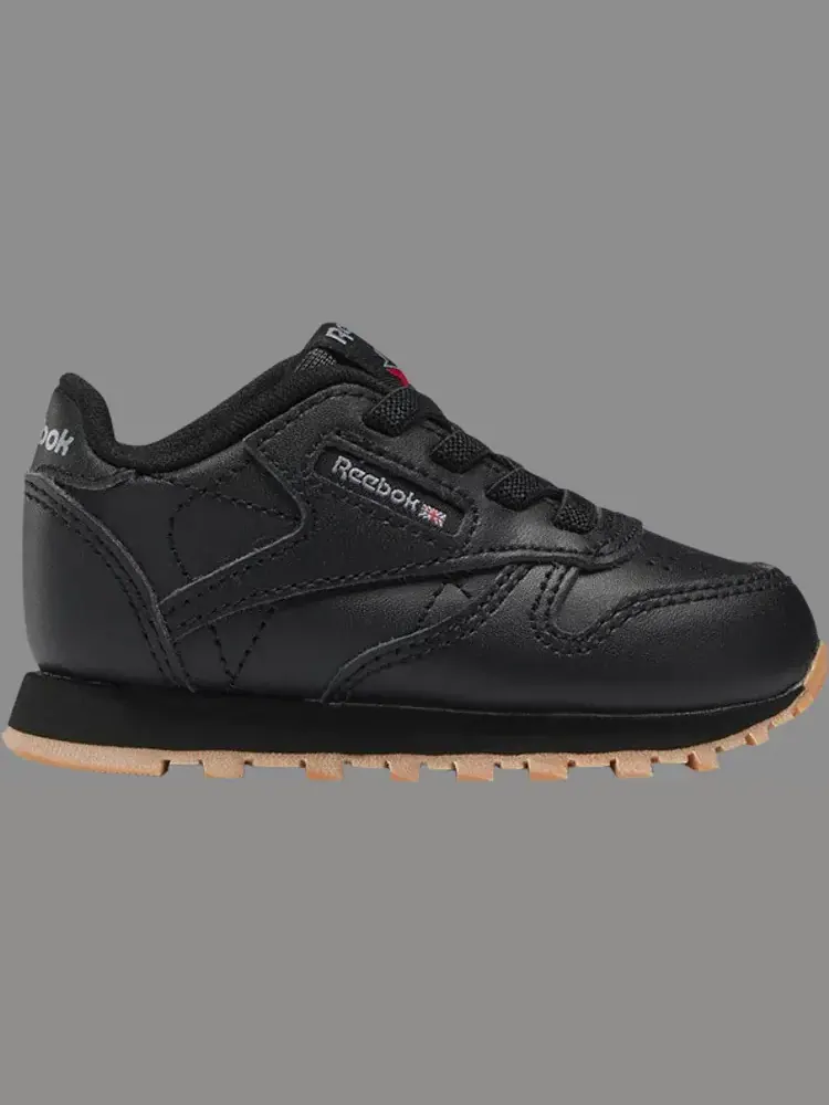 Кроссовки classic leather toddler 'black gum' Reebok — изображение 1 из 1, черный