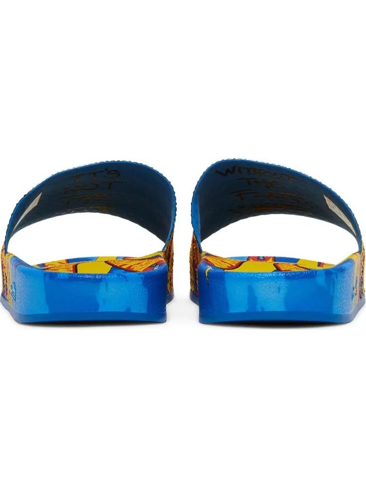 Сандалии Adidas Sean Wotherspoon x Hot Wheels x Adilette Slides — изображение 6 из 8, синий