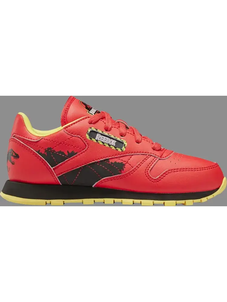 Кроссовки jurassic park x classic leather j 'ian malcolm' Reebok — изображение 1 из 1, красный