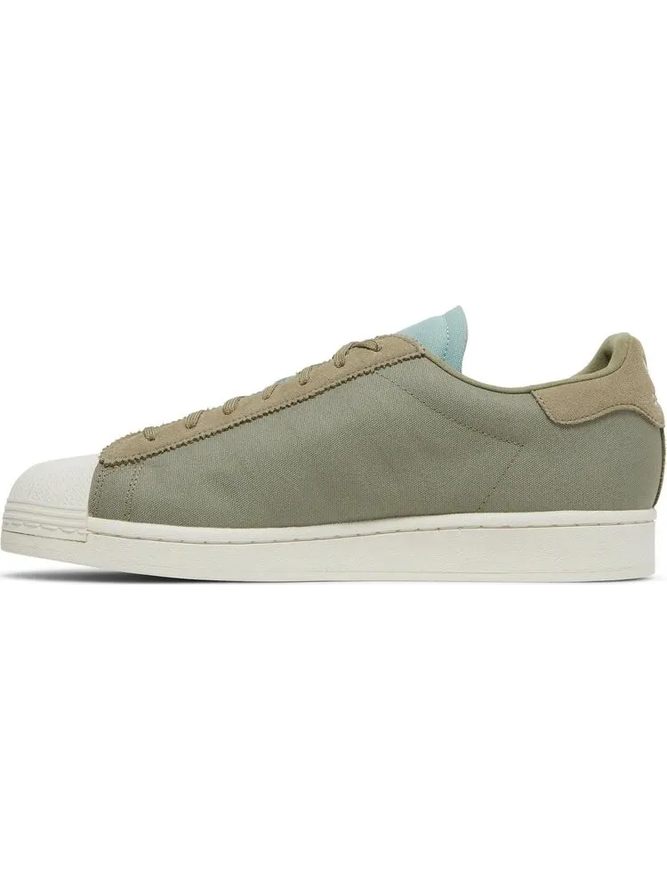 Мужские кроссовки Adidas Superstar — изображение 3 из 8, темно-зеленый/белый