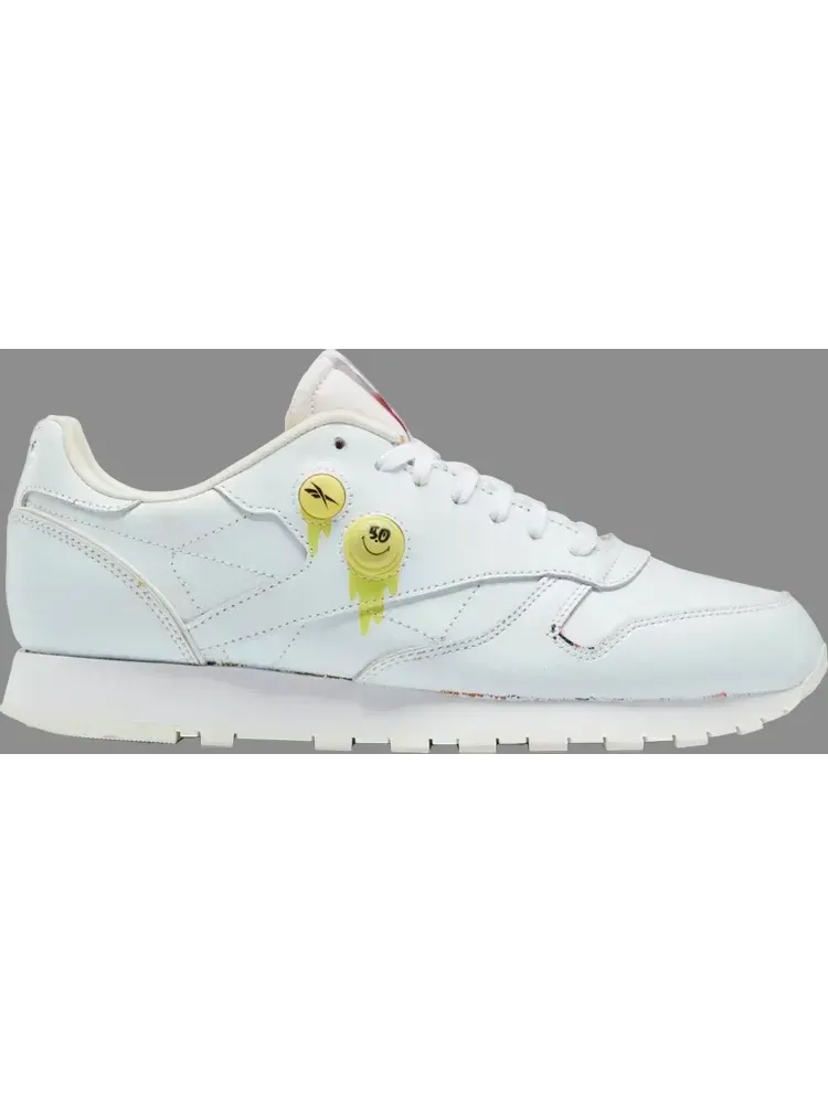 Кроссовки smiley x classic leather pump '50th anniversary' Reebok — изображение 1 из 1, белый