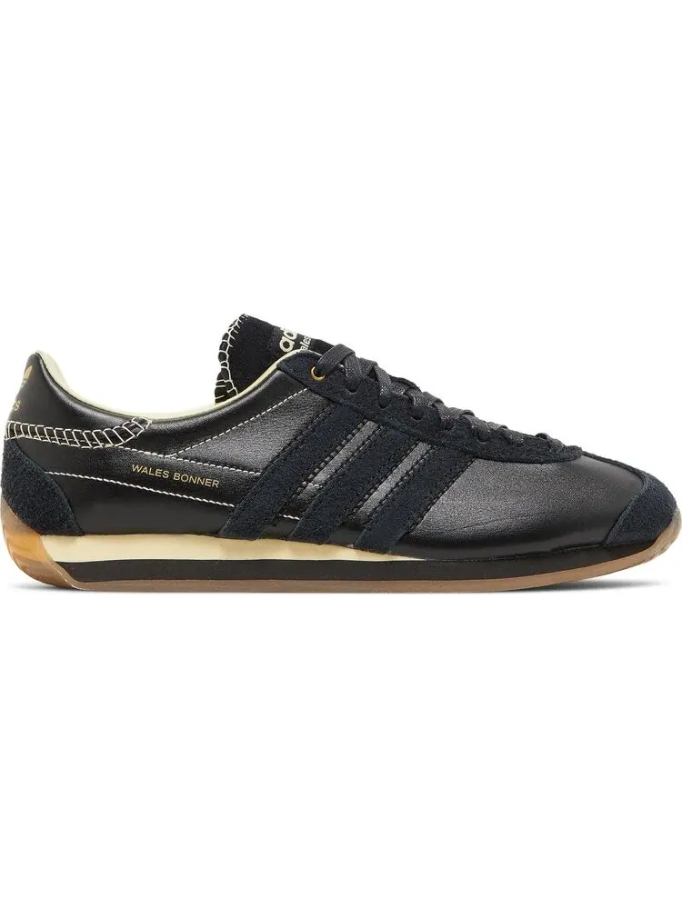 Кроссовки Adidas Wales Bonner x Country 'Black Easy Yellow' — изображение 1 из 8, черный