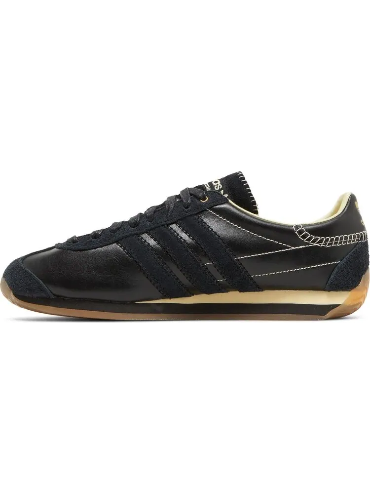 Кроссовки Adidas Wales Bonner x Country 'Black Easy Yellow' — изображение 3 из 8, черный