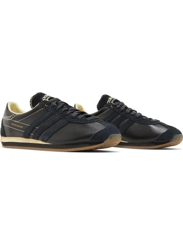 Кроссовки Adidas Wales Bonner x Country 'Black Easy Yellow' — изображение 8 из 8, черный