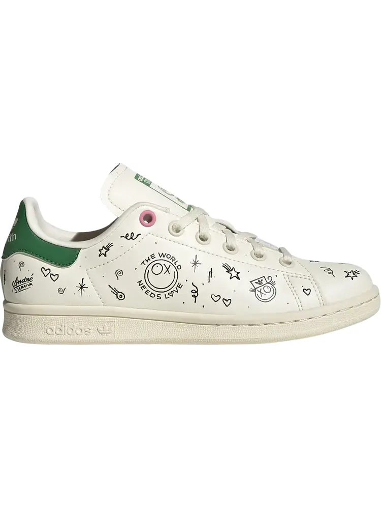 Кроссовки Adidas André Saraiva x Stan Smith Big Kid 'The World Needs Love' — изображение 1 из 1, бежевый