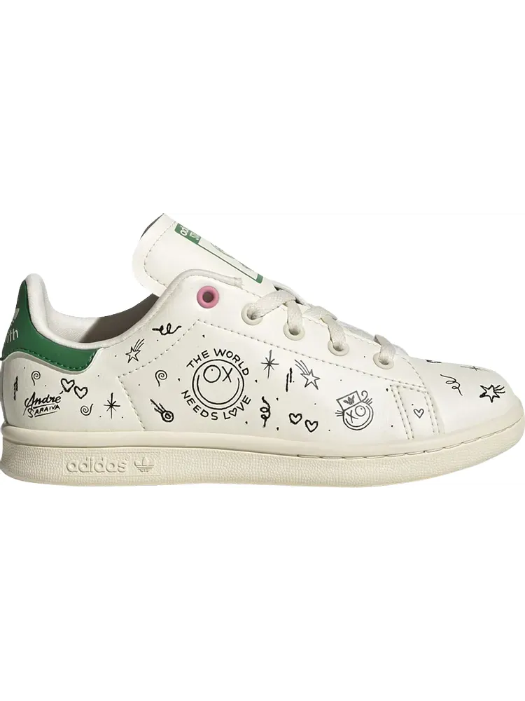 Кроссовки Adidas André Saraiva x Stan Smith Little Kid 'The World Needs Love' — изображение 1 из 1, бежевый