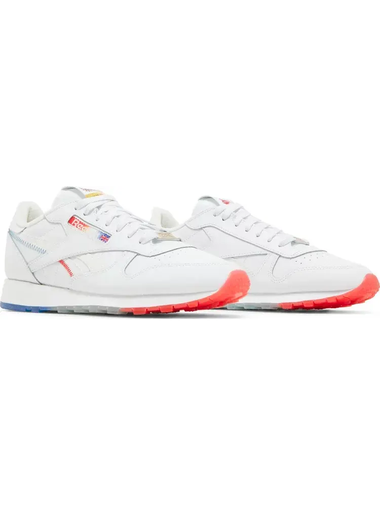 Кроссовки popsicle x classic leather 'firecracker' Reebok — изображение 8 из 8, белый