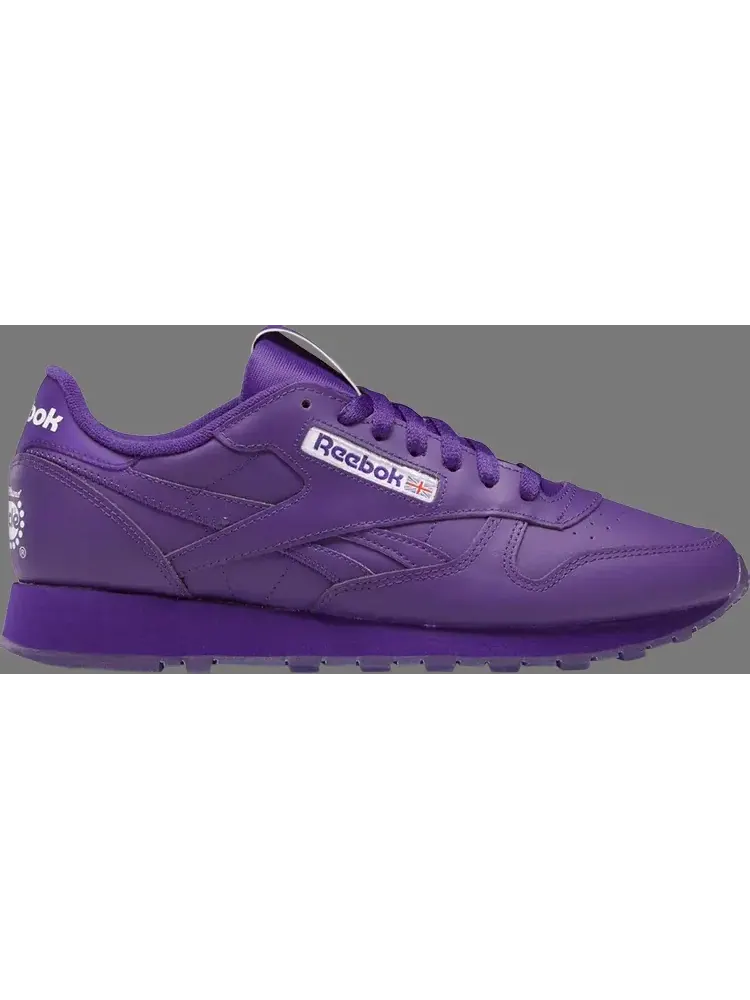 Кроссовки popsicle x classic leather 'purple emperor' Reebok — изображение 1 из 1, фиолетовый