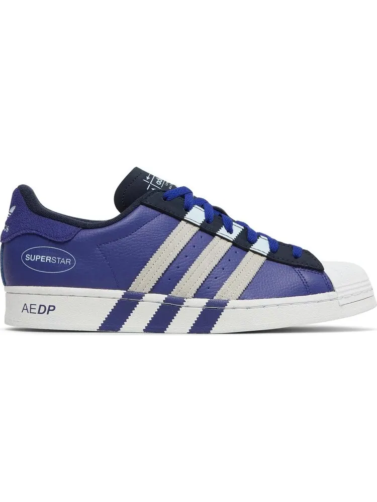 Кроссовки Adidas Superstar 'Extended Midfoot Stripes - Legacy Indigo' — изображение 1 из 8, синий