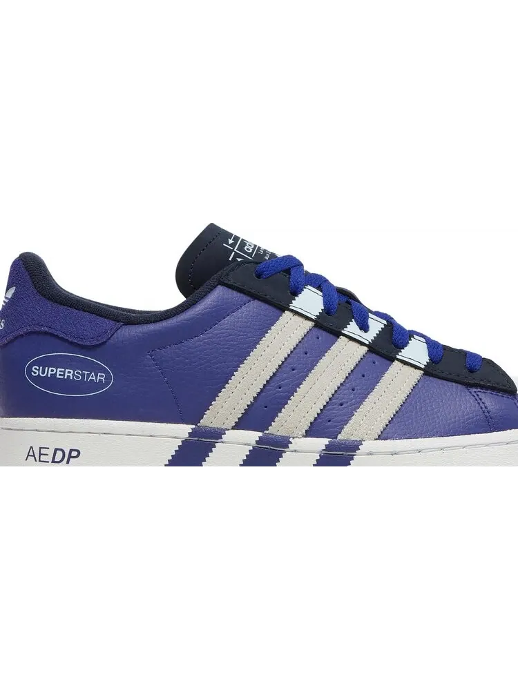 Кроссовки Adidas Superstar 'Extended Midfoot Stripes - Legacy Indigo' — изображение 2 из 8, синий