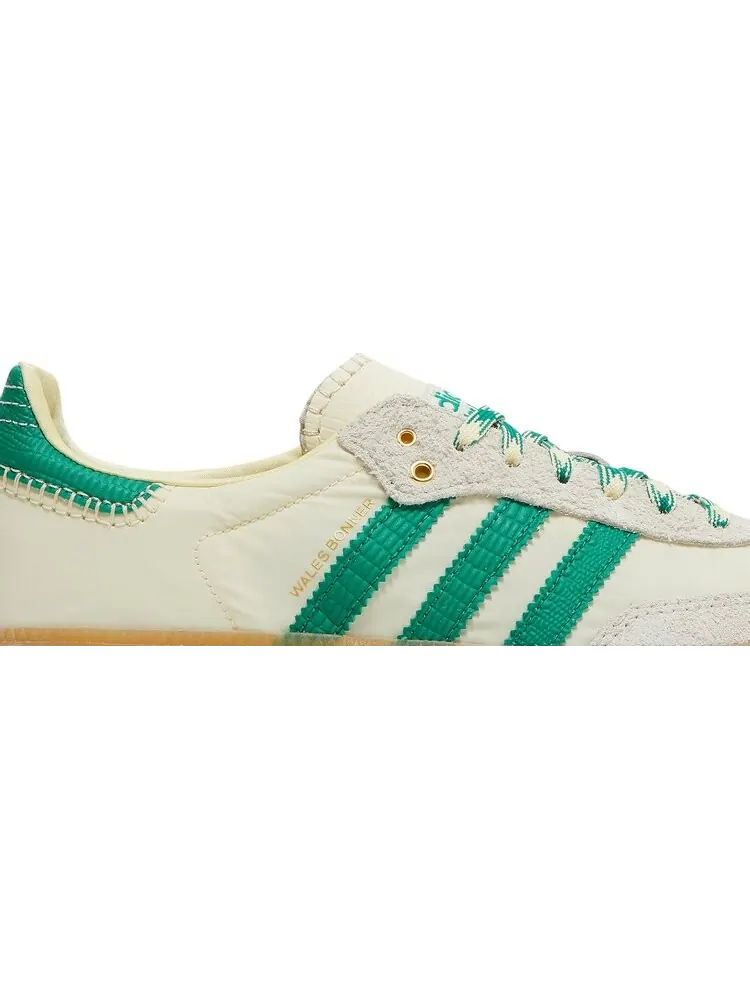Кроссовки Adidas Wales Bonner x Samba 'Cream White Bold Green' — изображение 2 из 8, бежевый