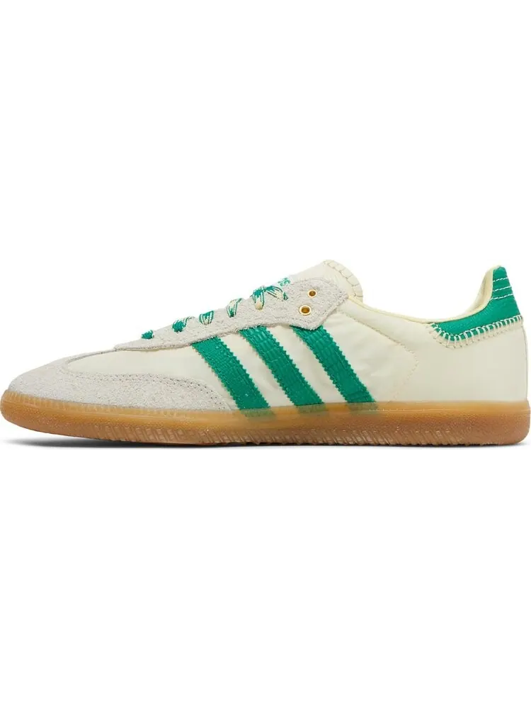 Кроссовки Adidas Wales Bonner x Samba 'Cream White Bold Green' — изображение 3 из 8, бежевый