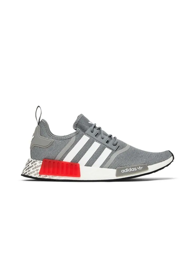 Кроссовки adidas NMD_R1 'Grey Vivid Red' — изображение 2 из 9, серый/белый/красный