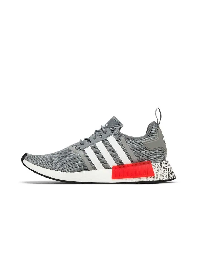 Кроссовки adidas NMD_R1 'Grey Vivid Red' — изображение 4 из 9, серый/белый/красный