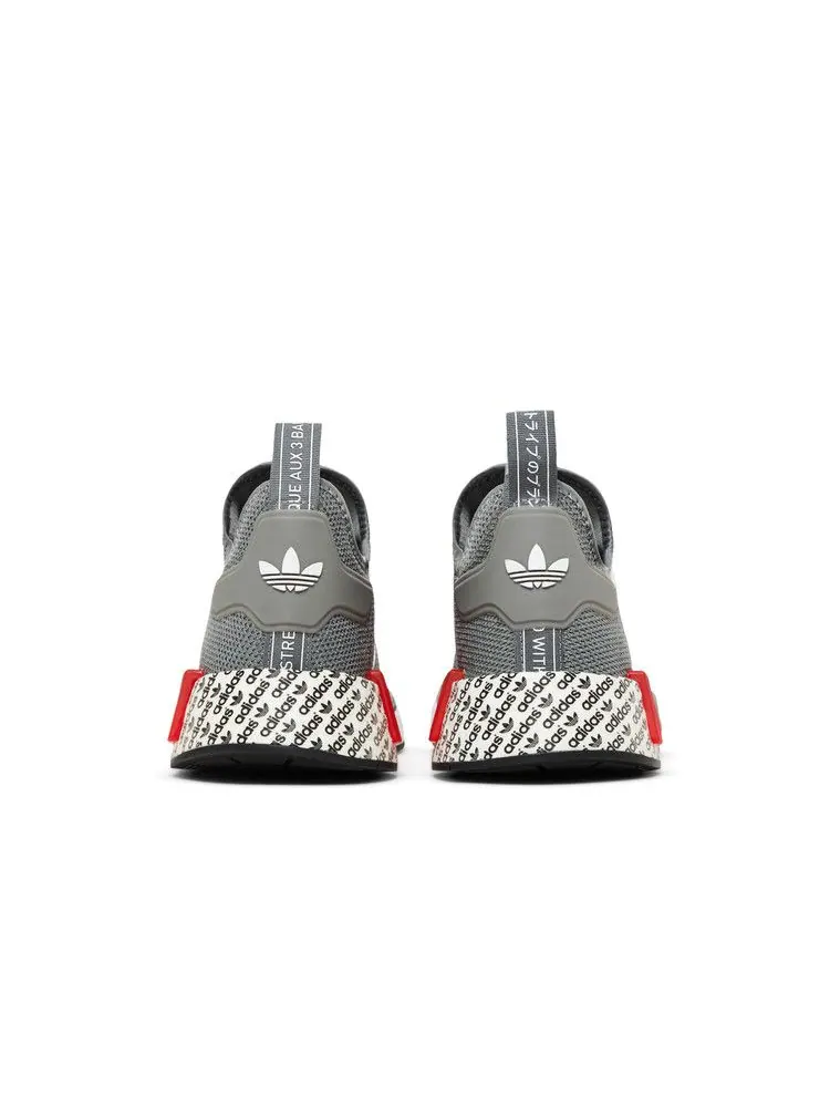 Кроссовки adidas NMD_R1 'Grey Vivid Red' — изображение 7 из 9, серый/белый/красный