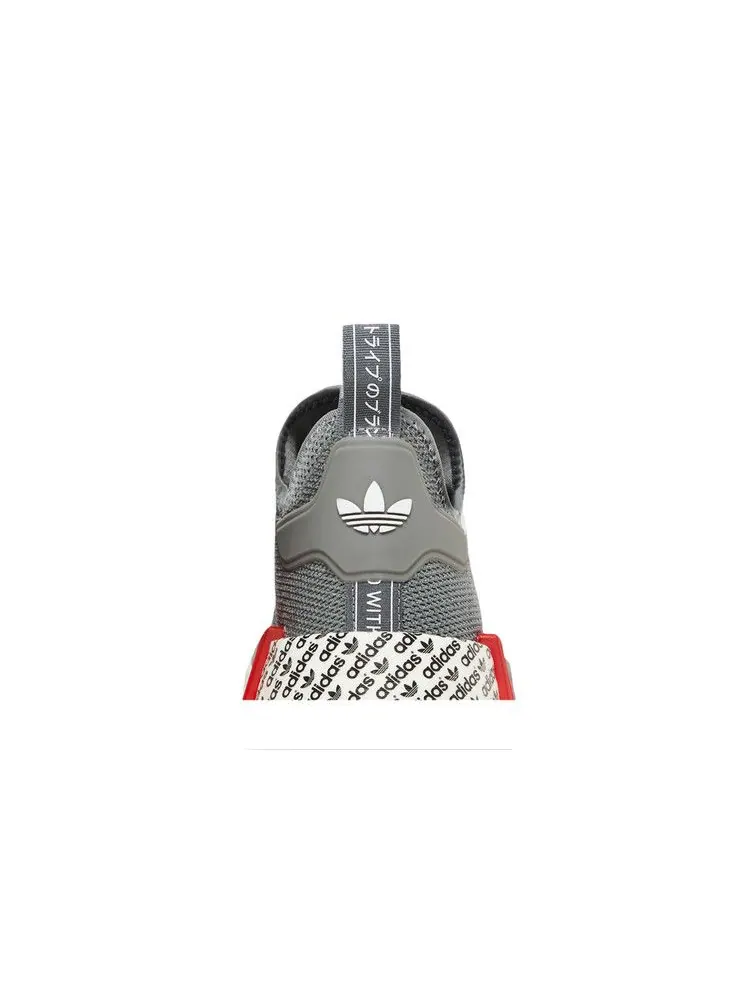 Кроссовки adidas NMD_R1 'Grey Vivid Red' — изображение 8 из 9, серый/белый/красный