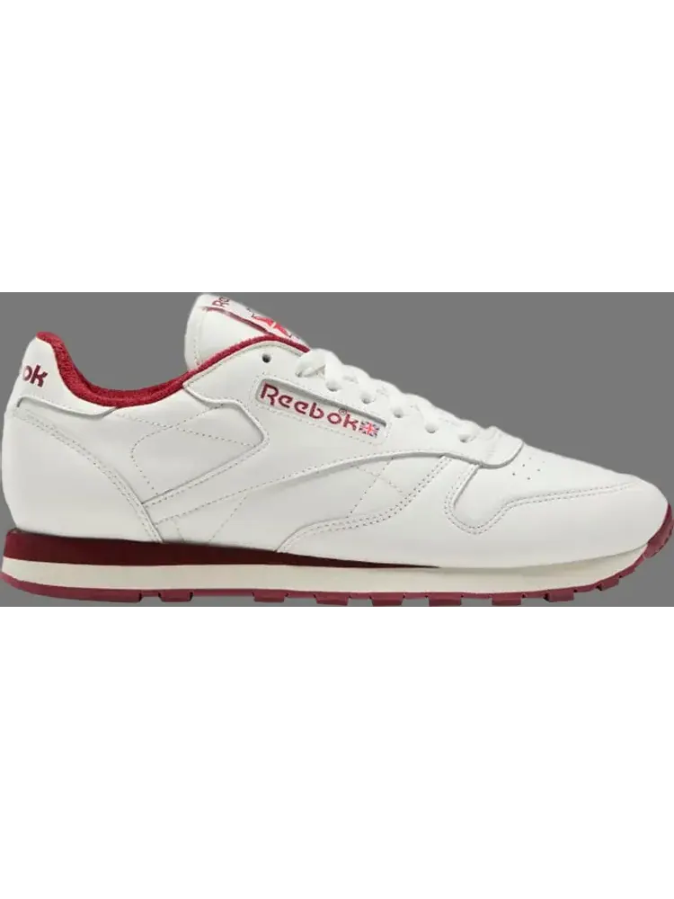 Кроссовки classic leather 'chalk classic burgundy' Reebok — изображение 1 из 1, белый
