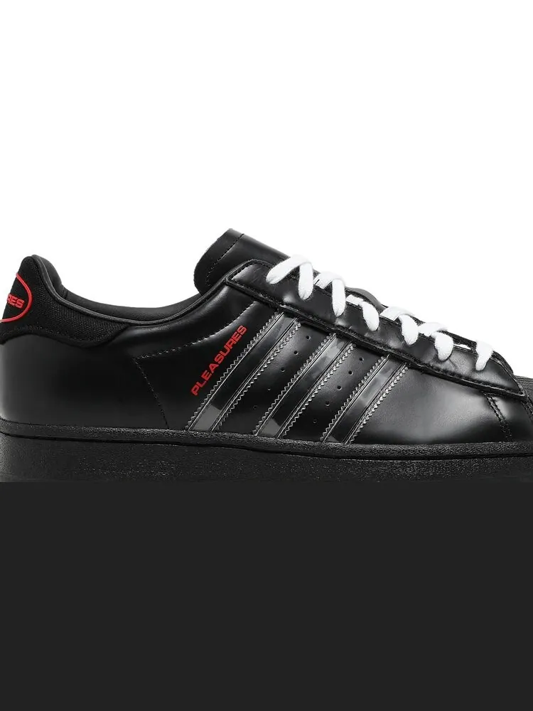 Кроссовки Adidas Pleasures x Superstar 'Black' — изображение 2 из 8, черный