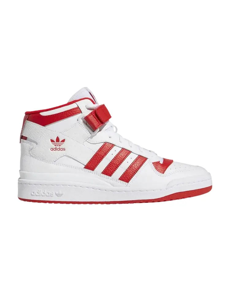 Кроссовки Adidas Forum Mid высокие — изображение 1 из 1, белый/красный