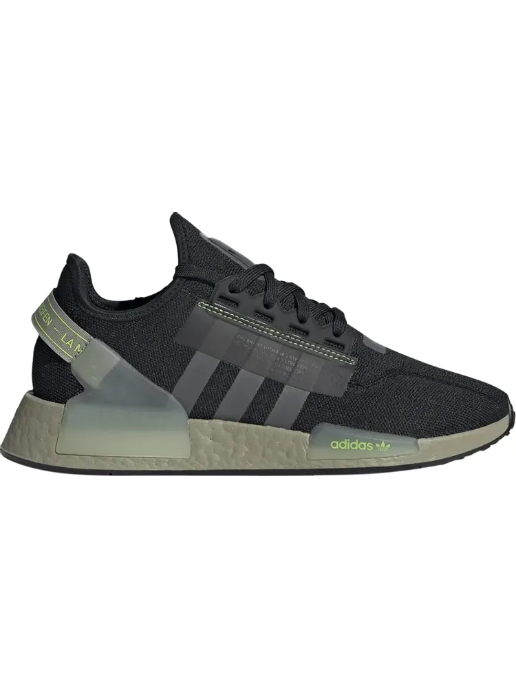 Кроссовки Adidas NMD_R1 V2 'Black Lime' — изображение 1 из 1, черный