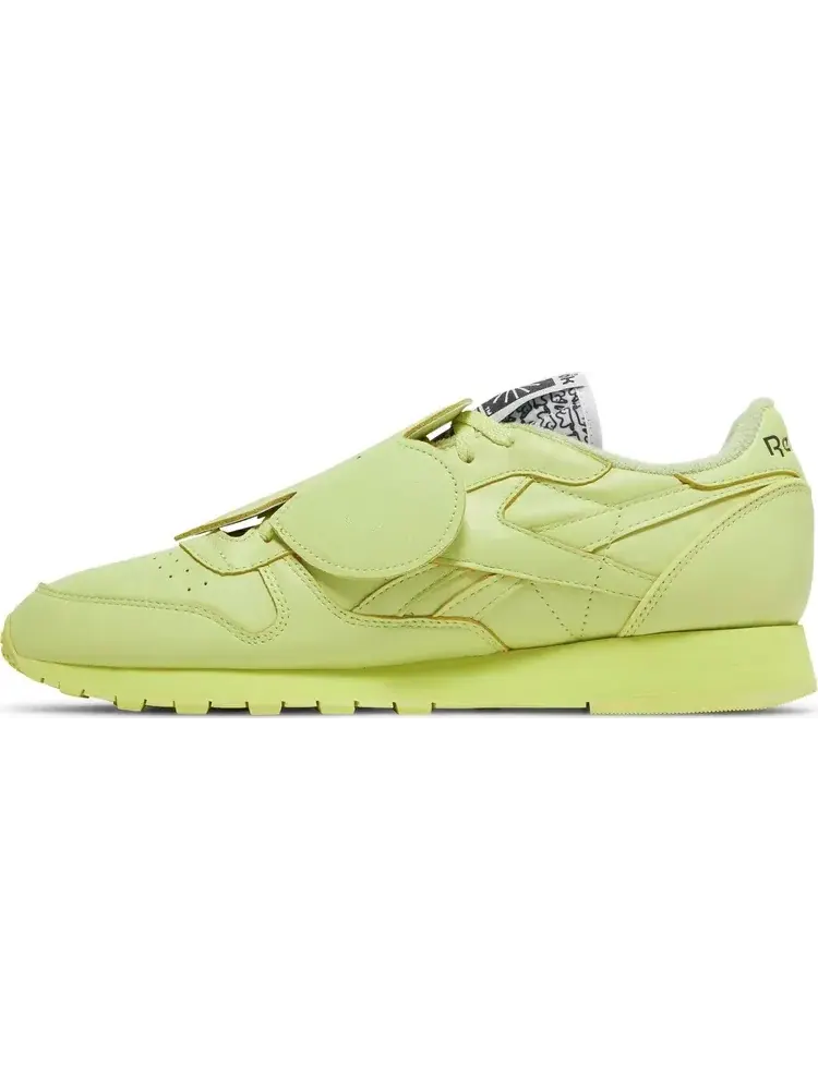 Кроссовки eames office x classic leather 'eames elephant - cool aloe' Reebok — изображение 3 из 8, желтый