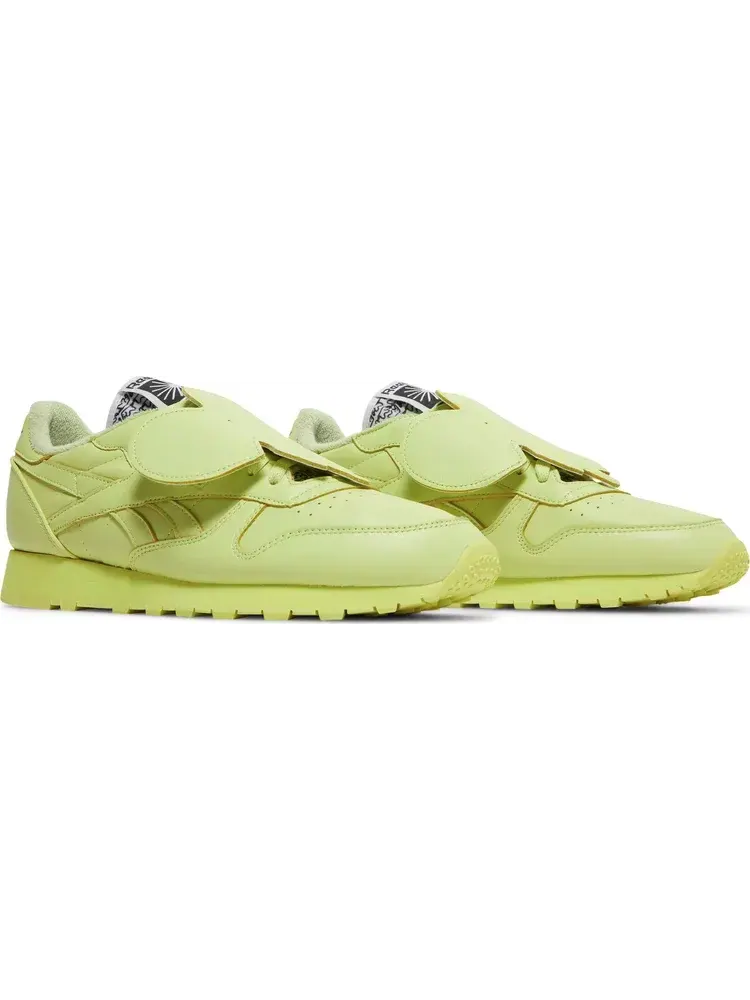 Кроссовки eames office x classic leather 'eames elephant - cool aloe' Reebok — изображение 8 из 8, желтый