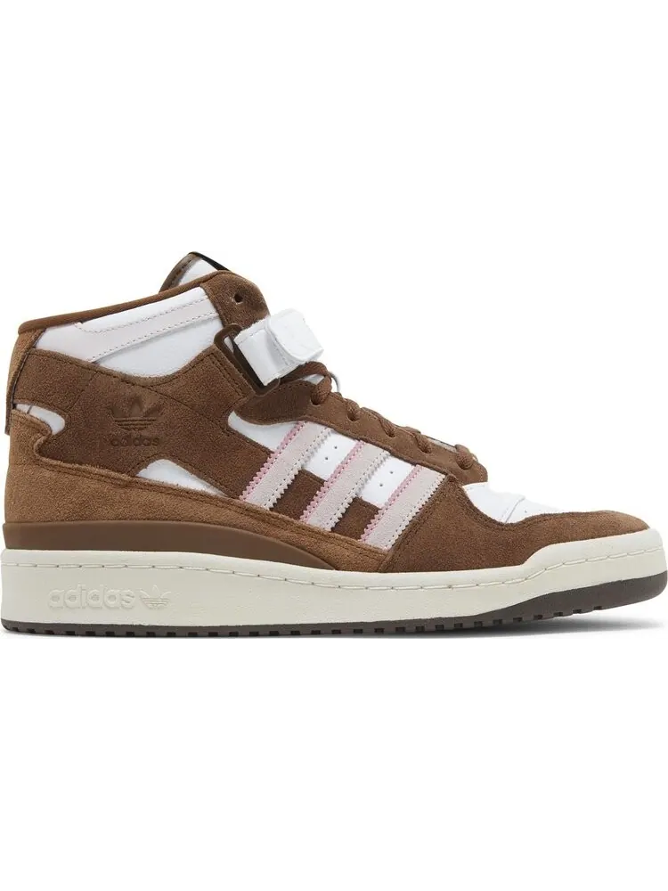 Кроссовки Adidas Forum Mid высокие — изображение 1 из 8, белый/коричневый